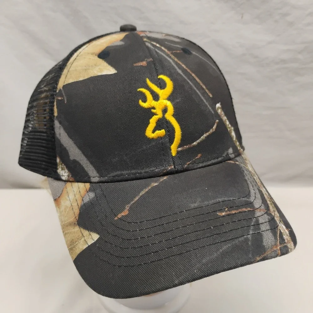 NWT Browning Snapback Mesh Back Trucker Hat Camo One Size Embroidered Logo